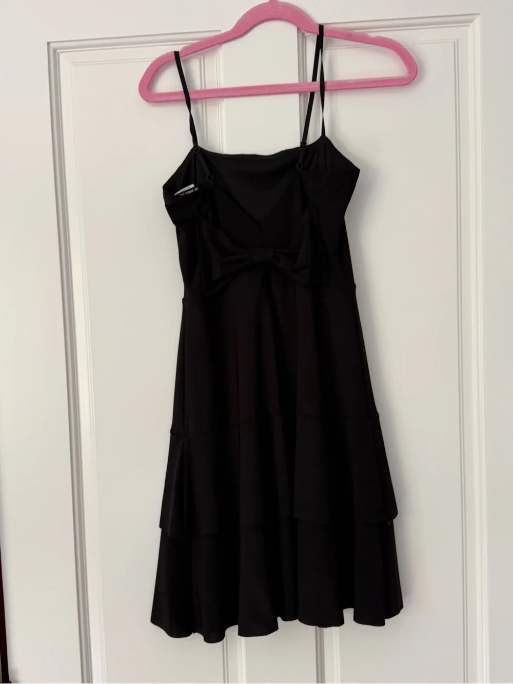 Un Deux Trois Black Spaghetti-Strap Formal Dress